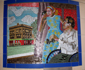 Leytonstone Tube mosaic - Rear Window - Photograph of the Hitchcock mosaic from ''Rear Window'' in Leytonstone Tube Station.
