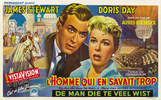 The Man Who Knew Too Much (1956) - poster - 1956 Paramount Belgian publicity poster for ''The Man Who Knew Too Much (1956)''.