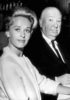 The Birds (1963) - Tippi and Hitchcock - Photograph of Tippi Hedren and Hitchcock (''The Birds'').
