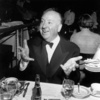Alfred Hitchcock (1955) - Photograph of Alfred Hitchcock, taken at the Screen Directors Guild award dinner, February 1955.