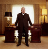 Alfred Hitchcock (1976) - Photograph of Alfred Hitchcock, taken in August 1976 by photographer David Montgomery.