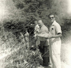 Scotts Valley - Photograph of Mary Elliott Cummings, Patricia Hitchcock, Alfred Hitchcock and Robert Cummings, taken in Scotts Valley.