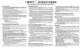 Alfred Hitchcock ''Why'' board game - Instructions from the Alfred Hitchcock ''Why'' board game.