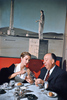 Alfred Hitchcock and Vera Miles - Photograph of Alfred Hitchcock and Vera Miles, taken in New York City by photographer Elliott Erwitt in 1957.