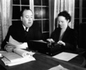 Alfred and Alma Hitchcock (1940s) - Photograph of Alfred Hitchcock and Alma Reville, likely taken in the 1940s.