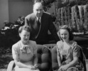 Alfred Hitchcock - Photograph of the Hitchcock family, likely taken in the 1940s.