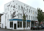 LEYTONSTONE (2014) - Mateusz Odrobny's mural in Leytonstone, close to Hitchcock's birth place at 517 Leytonstone High Road.
