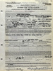 Photograph of Alfred Hitchcock's Petition for Naturalization document, filed on 18 March 1955. The document was witnessed by agent Arthur L. Park Jnr and actor Joseph Cotten.