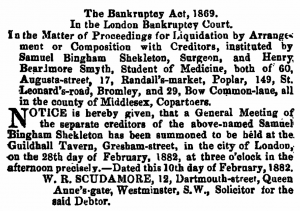 London Gazette (14/Feb/1882)