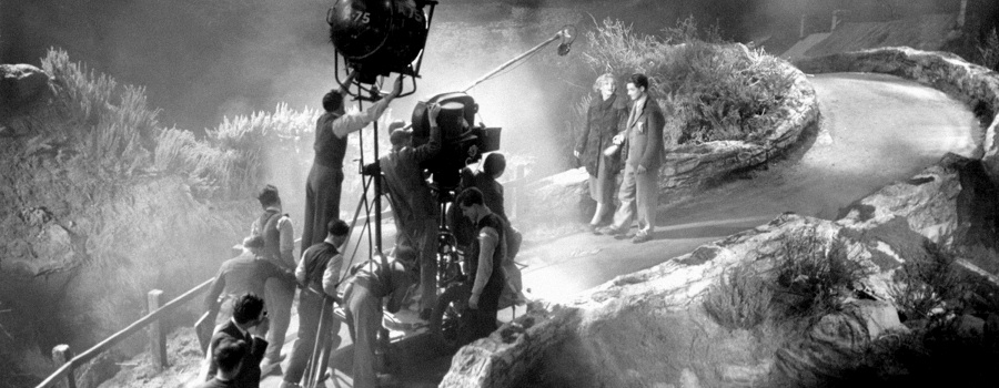 On the set of "The 39 Steps"