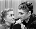 Rebecca (1940) - photograph - Photograph of Joan Fontaine and Laurence Olivier in ''Rebecca''.
