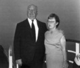 Alfred and Alma Hitchcock (1964) - Photograph of Hitchcock and his wife Alma, taken during the publicity tour for ''Marnie''.
