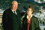 Alfred and Alma Hitchcock (1975) - Photograph of Alfred Hitchcock and Alma Reville in St. Moritz, taken by James Andanson during their final trip to Europe.