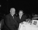 Alfred and Alma Hitchcock (1955) - Photograph of Alfred Hitchcock and Alma Reville at the 1955 Academy Awards ceremony. Hitchcock had been nominated for Best Director for ''Rear Window'', but lost out to Elia Kazan.
