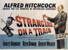 Strangers on a Train (1951) - poster - Publicity poster for ''Strangers on a Train''... or is it ''Stranglers on a Train''?