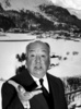 Alfred Hitchcock (1958) - Photograph of Alfred Hitchcock in St. Moritz, taken in 1958.