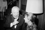 Alfred Hitchcock (1967) - Photograph of Alfred Hitchcock and Ingrid Bergman in Los Angeles, taken on the evening of 13/Sep/1967 by AP photographer Fred Waters.