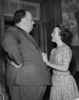 Alfred Hitchcock (1942) - Photograph of Hitchcock and his daughter Patricia, taken in 1942.