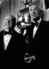 Alfred Hitchcock (1974) - Photograph of Hitchcock and Lew Wasserman at the 1974 Academy Awards ceremony, where Hitchcock presented Wasserman with an award.