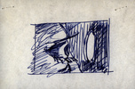 Storyboard sketch for ''Psycho'' (1960).